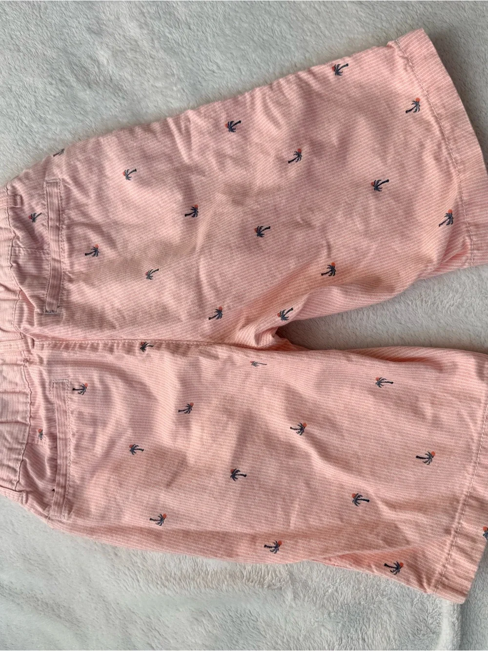 The Children's Place Green & Pink Palm-Accent Kids Shorts Set M, Sz 8